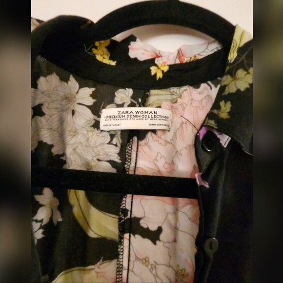 Zara floral maxi shirt dress - Picture 4 of 4